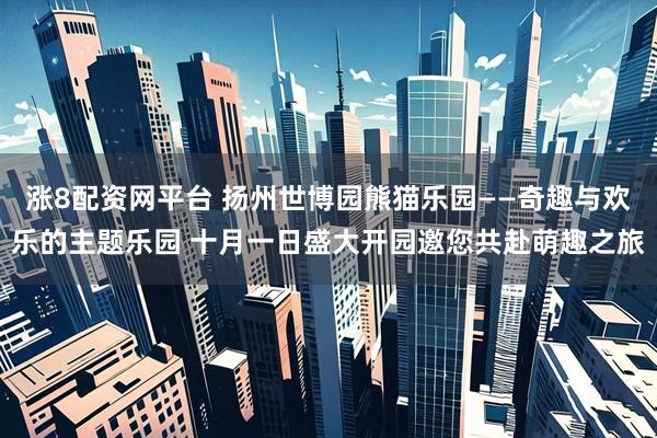 涨8配资网平台 扬州世博园熊猫乐园——奇趣与欢乐的主题乐园 十月一日盛大开园邀您共赴萌趣之旅