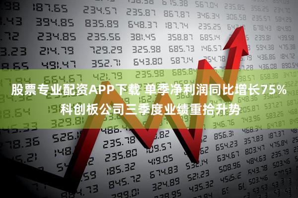股票专业配资APP下载 单季净利润同比增长75% 科创板公司三季度业绩重拾升势